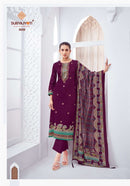 Suryajyoti Pallavi Vol 5 Pure Jam Satin Handwork Printed Salwar Kameez