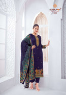 Suryajyoti Pallavi Vol 5 Pure Jam Satin Handwork Printed Salwar Kameez