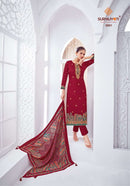 Suryajyoti Pallavi Vol 5 Pure Jam Satin Handwork Printed Salwar Kameez