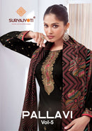 Suryajyoti Pallavi Vol 5 Pure Jam Satin Handwork Printed Salwar Kameez