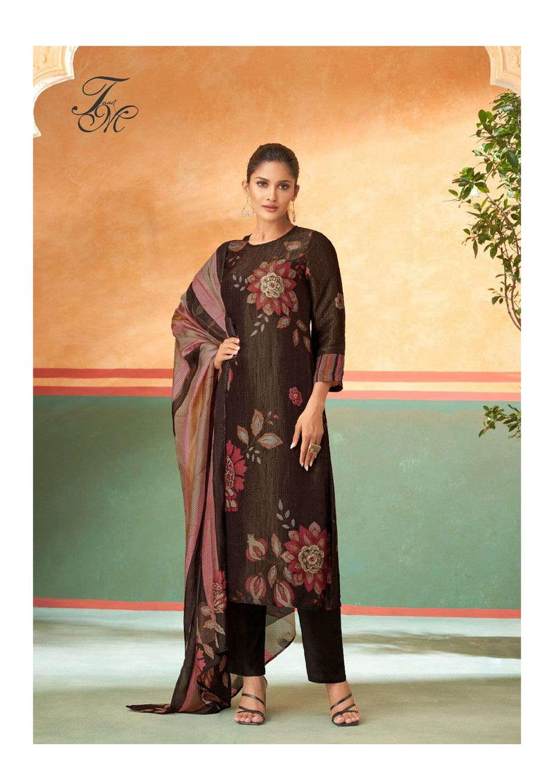 T And M Nivedita Fancy Staple Twill Digital Print Handwork Salwar Suit