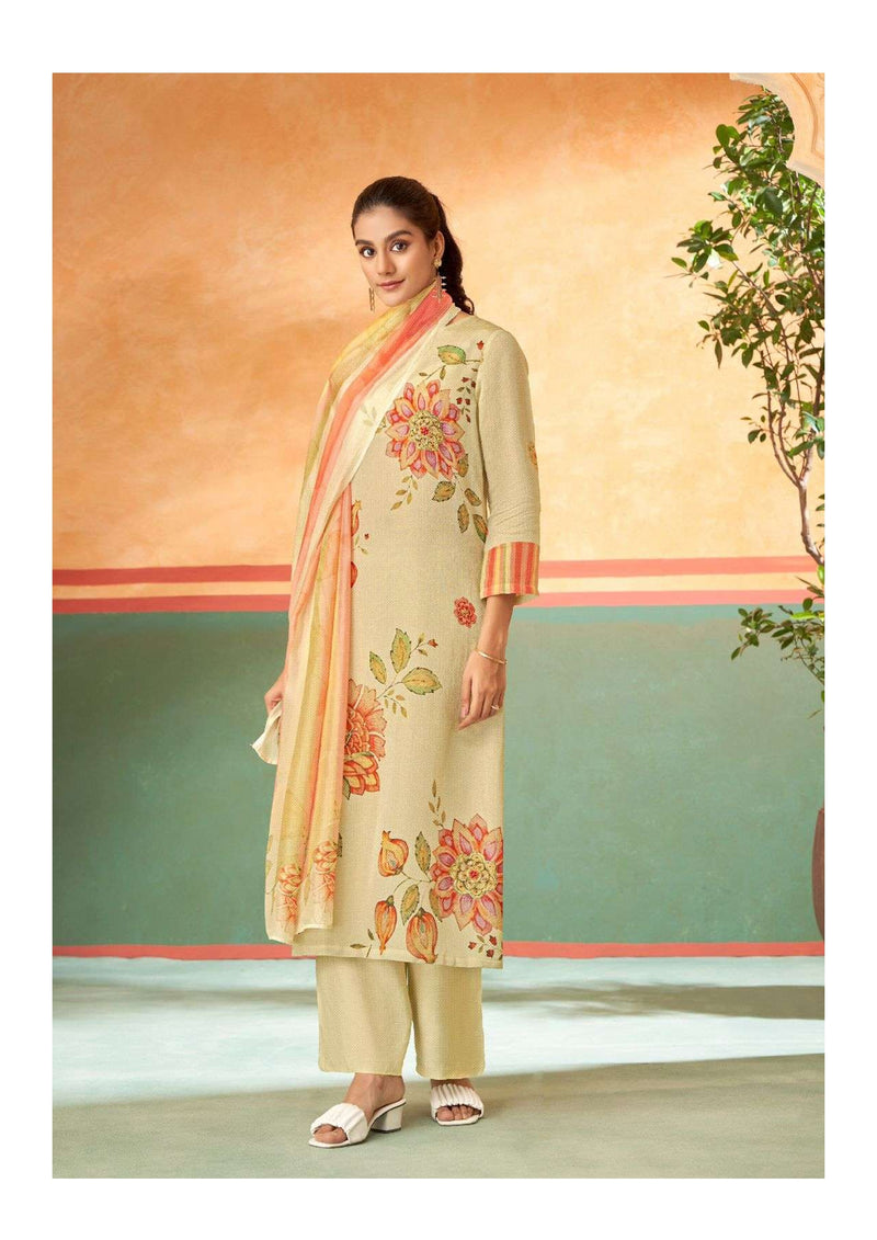 T And M Nivedita Fancy Staple Twill Digital Print Handwork Salwar Suit