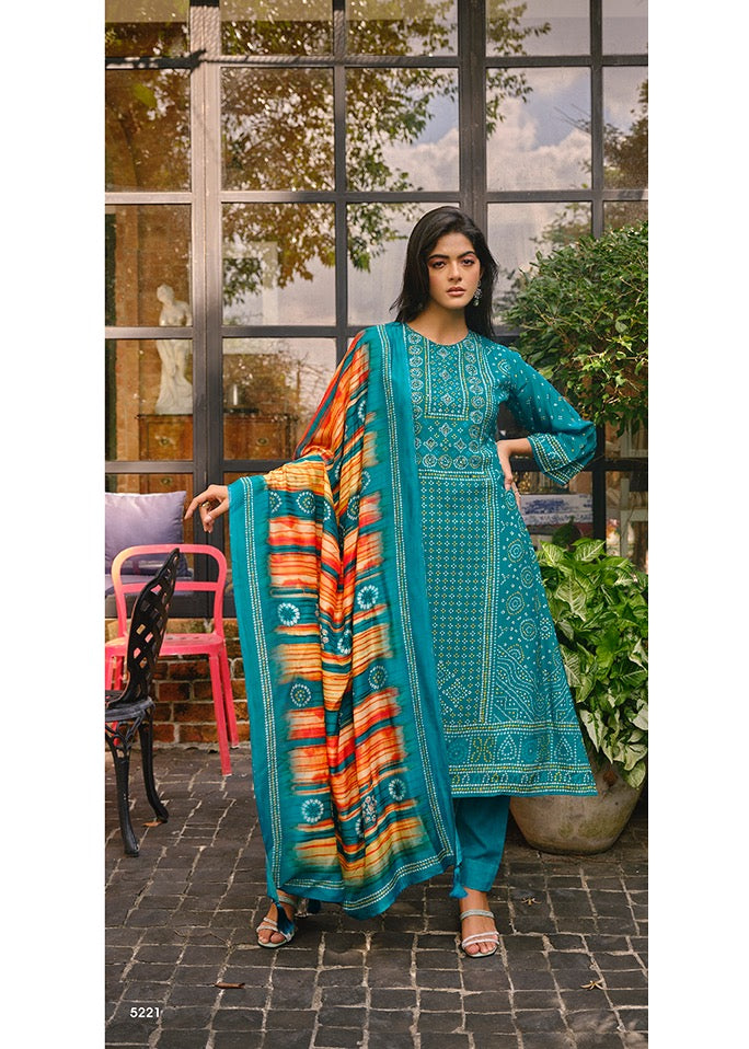 Prm Trendz Turaab Muslin Silk Digital Print With Embroidery Work Fancy Suits