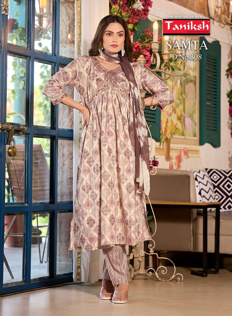 Taniksh Samta Vol 3 Rayon Digital Party Wear Combo Set Fancy Designer Kurti