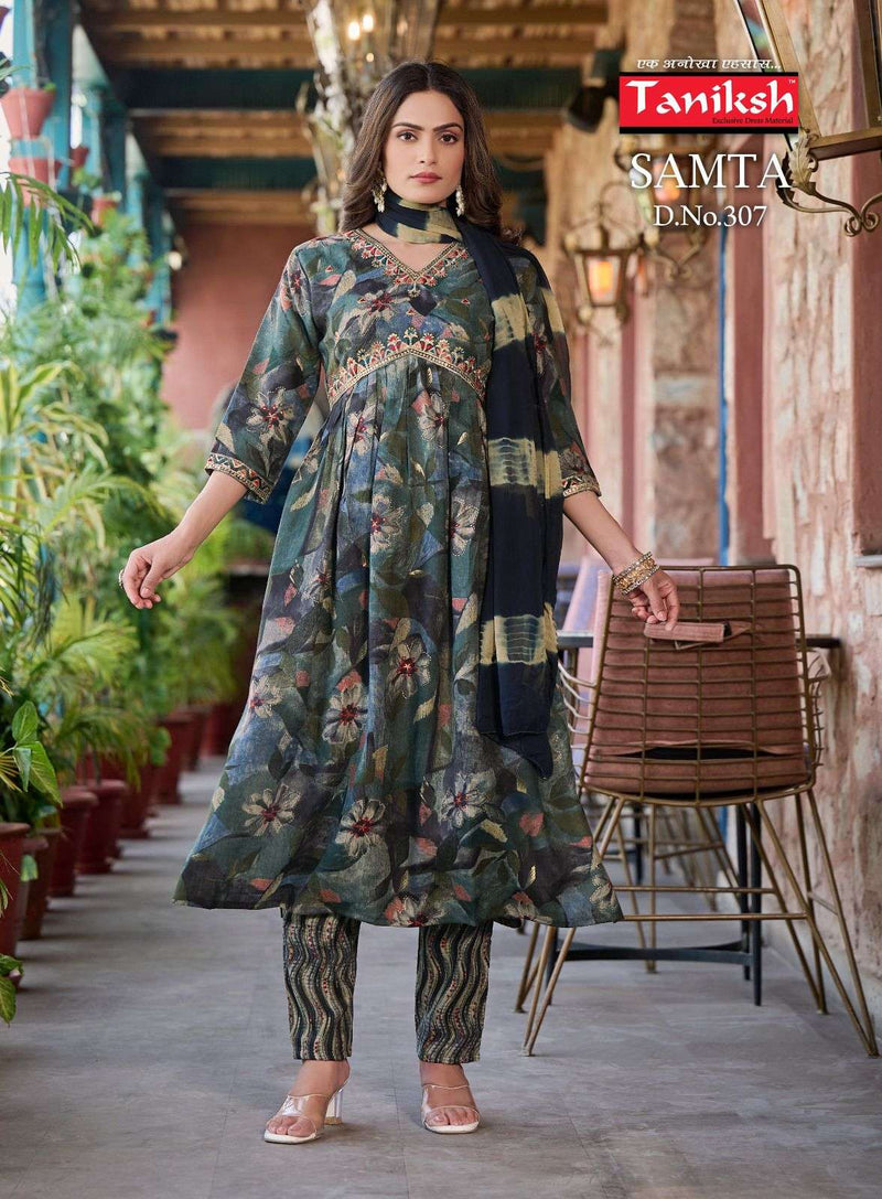 Taniksh Samta Vol 3 Rayon Digital Party Wear Combo Set Fancy Designer Kurti