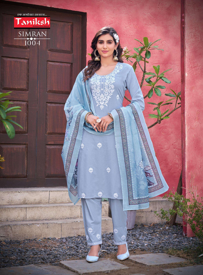 Taniksh Simran Vol 1 Rayon With Heavy Designer Work Combo Set Of Kurti