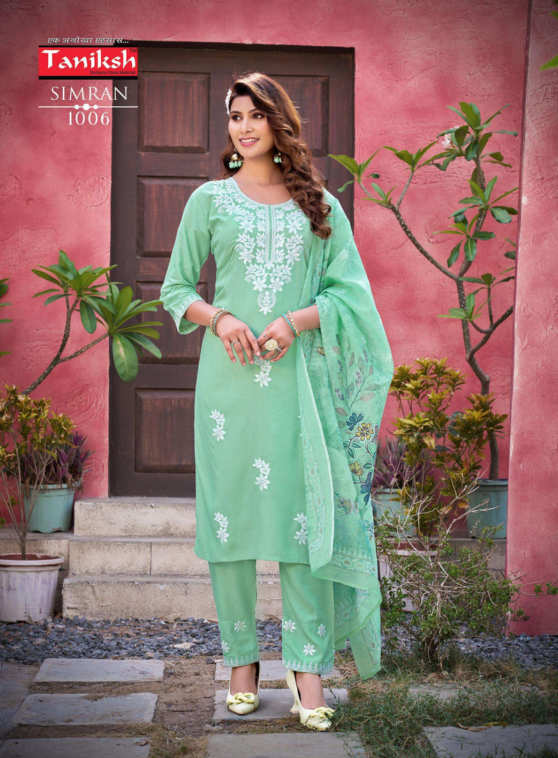 Taniksh Simran Vol 1 Rayon With Heavy Designer Work Combo Set Of Kurti