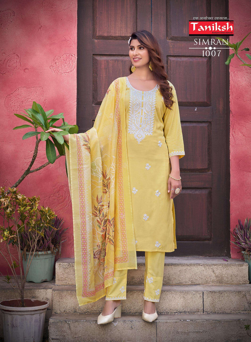 Taniksh Simran Vol 1 Rayon With Heavy Designer Work Combo Set Of Kurti