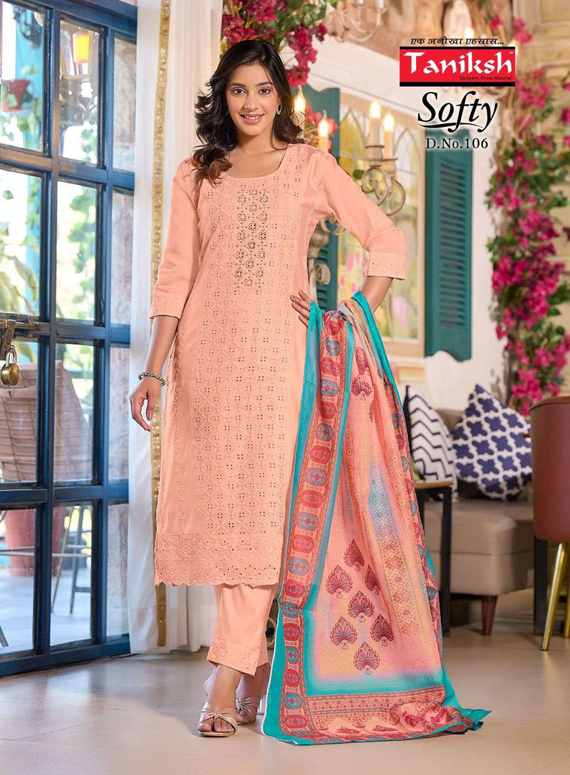 Taniksh Softy Vol 1 Muslin Schiffli Fancy Designer Combo Set Kurti