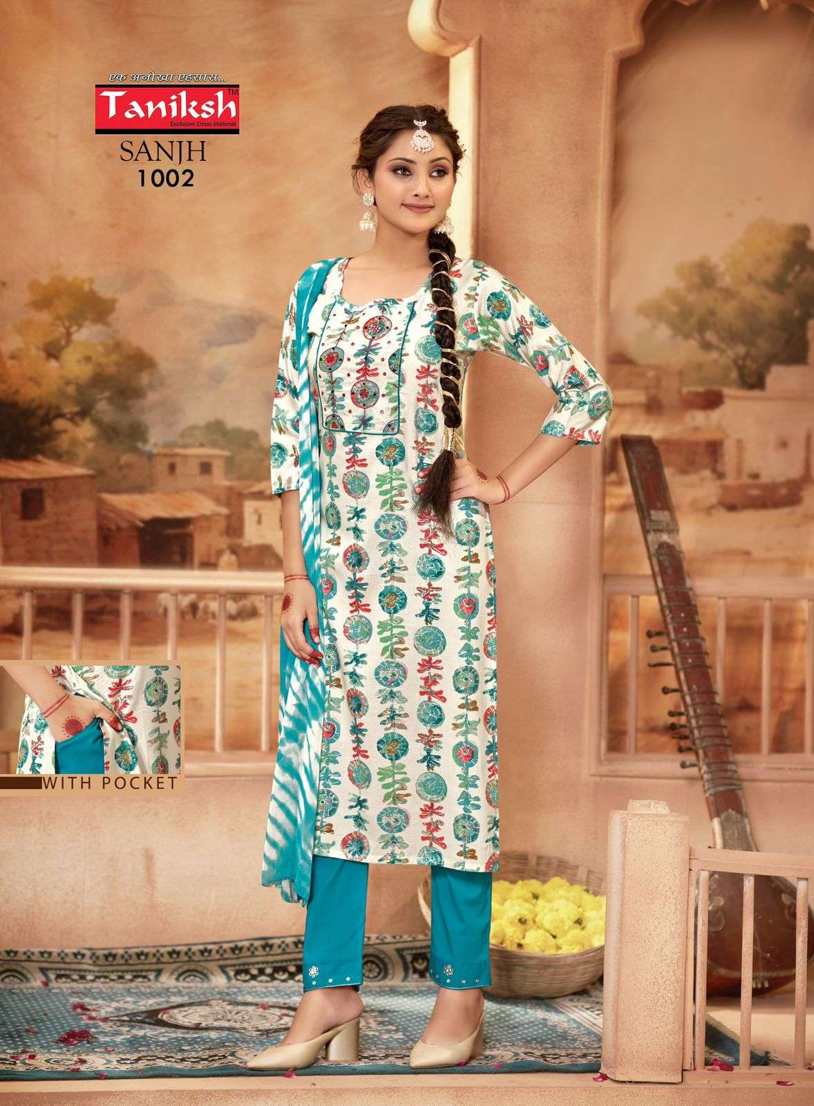 Taniksh sanjh Vol 1 Fancy Designer Embroidery Combo Set Of Kurti