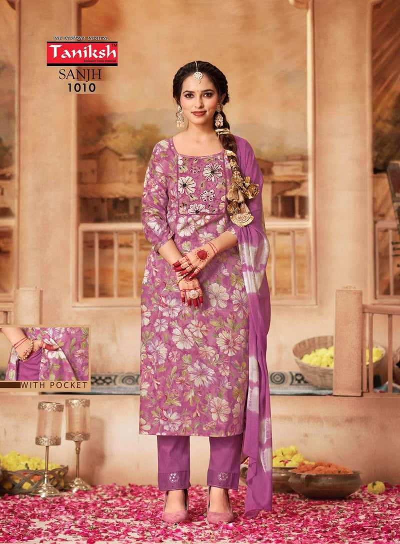 Taniksh sanjh Vol 1 Fancy Designer Embroidery Combo Set Of Kurti