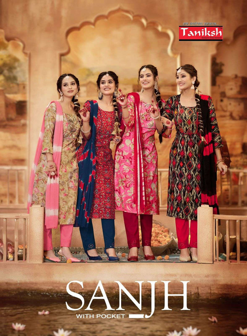 Taniksh sanjh Vol 1 Fancy Designer Embroidery Combo Set Of Kurti