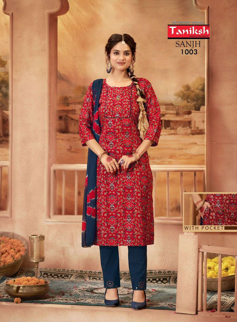 Taniksh sanjh Vol 1 Fancy Designer Embroidery Combo Set Of Kurti