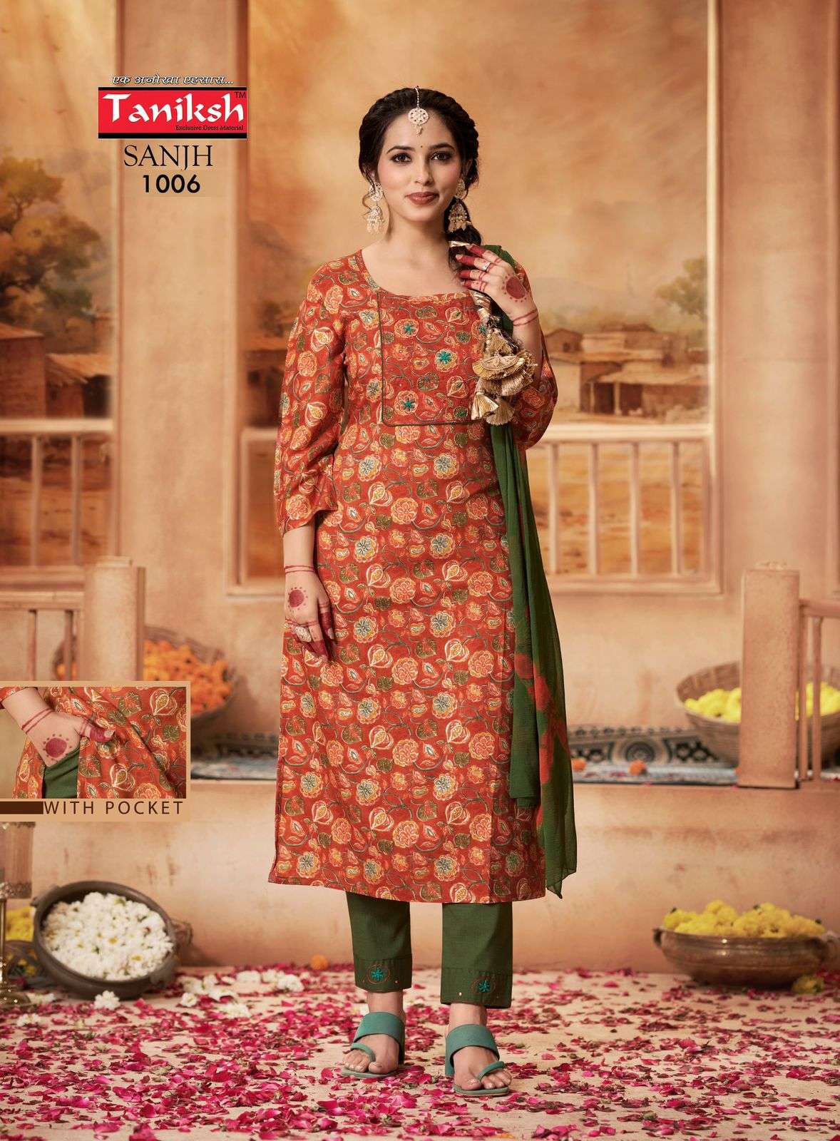 Taniksh sanjh Vol 1 Fancy Designer Embroidery Combo Set Of Kurti