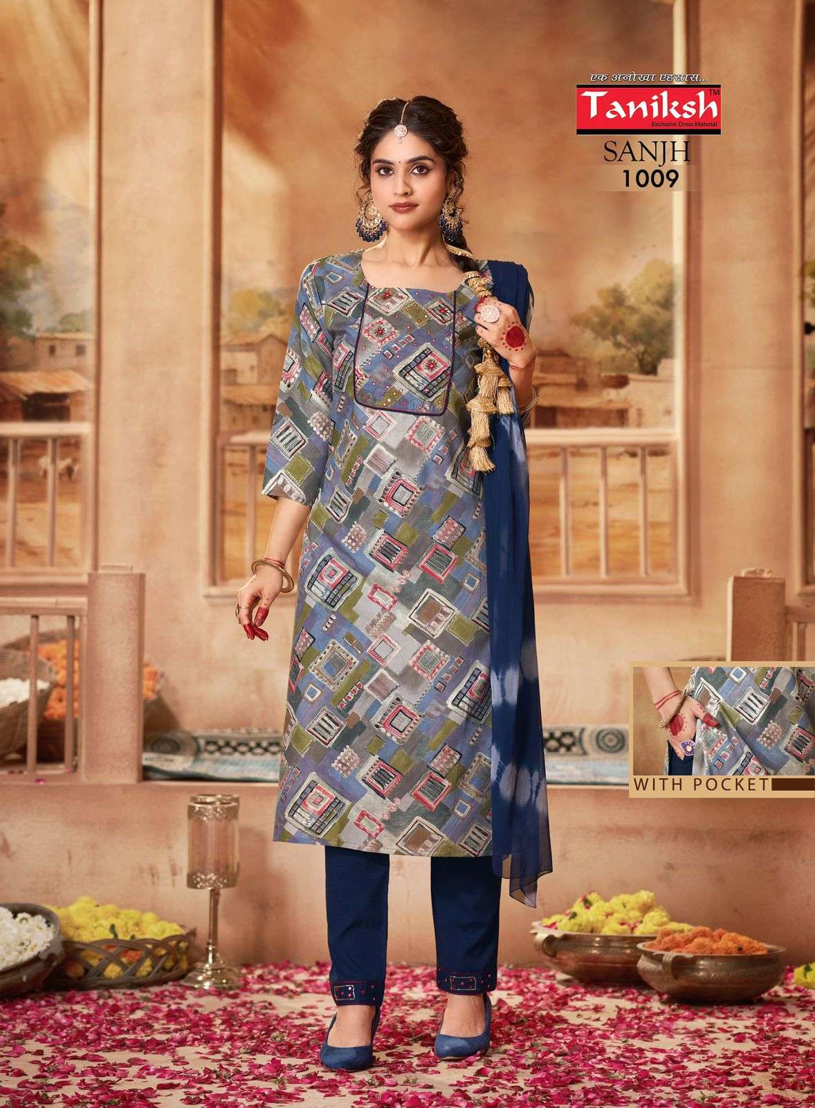 Taniksh sanjh Vol 1 Fancy Designer Embroidery Combo Set Of Kurti