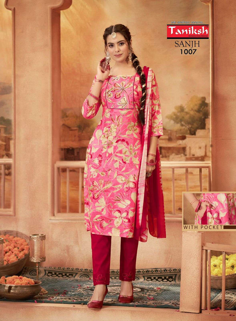 Taniksh sanjh Vol 1 Fancy Designer Embroidery Combo Set Of Kurti