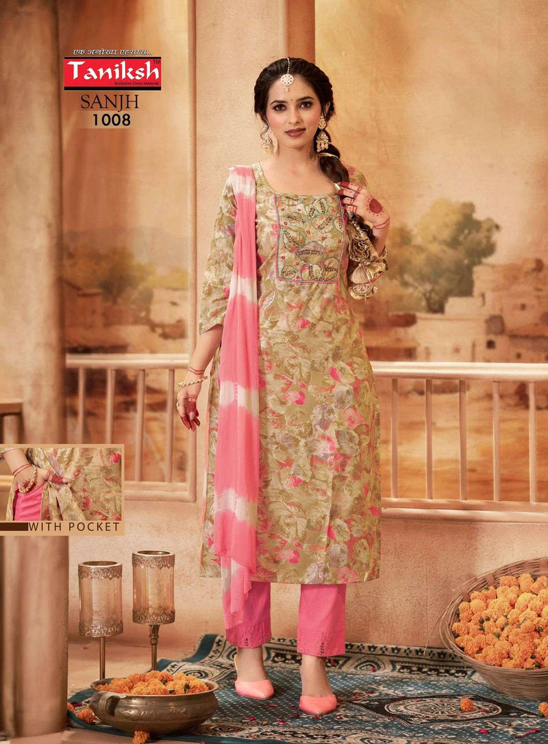 Taniksh sanjh Vol 1 Fancy Designer Embroidery Combo Set Of Kurti