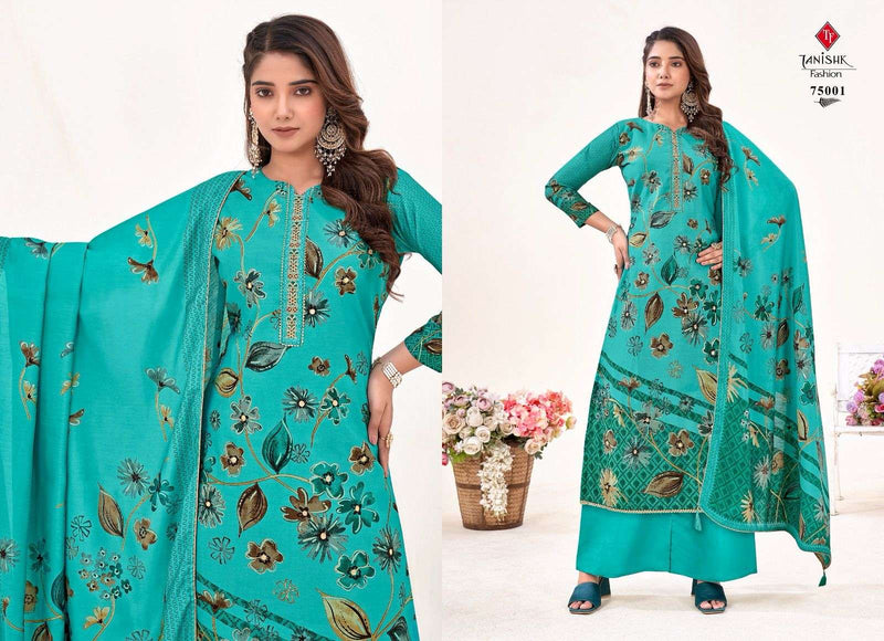 Tanishk Fashion Ikrat Muslin Print With Heavy Embroidery Handwork Designer Salwar Suit