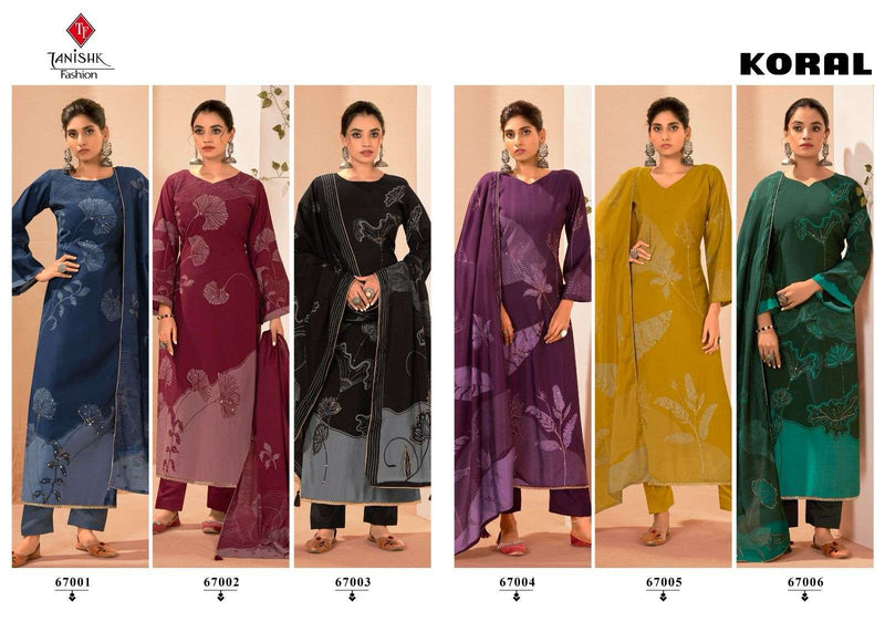 Tanishk Fashion Koral  Muslin Print With Heavy Handwork Work Modal Designer Salwar Kameez