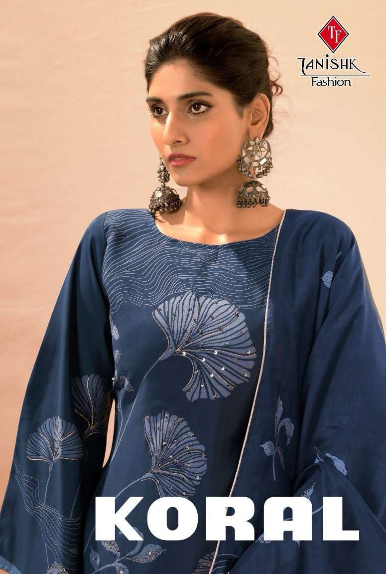 Tanishk Fashion Koral  Muslin Print With Heavy Handwork Work Modal Designer Salwar Kameez