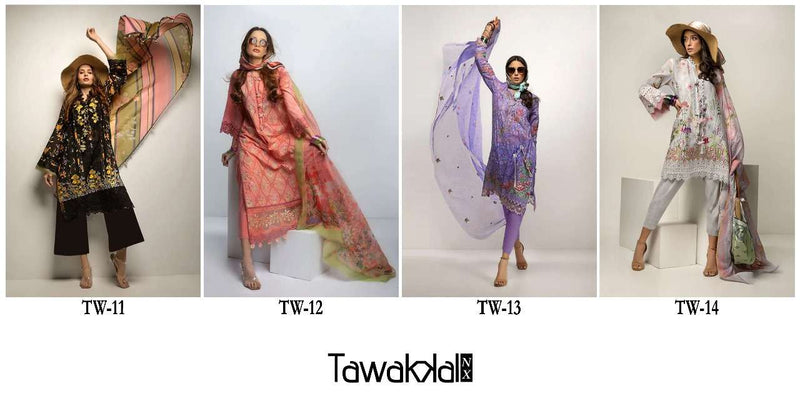 Tawakkal Tw 11 to 14 Lawn Cotton Digital Print Salwar Kameez