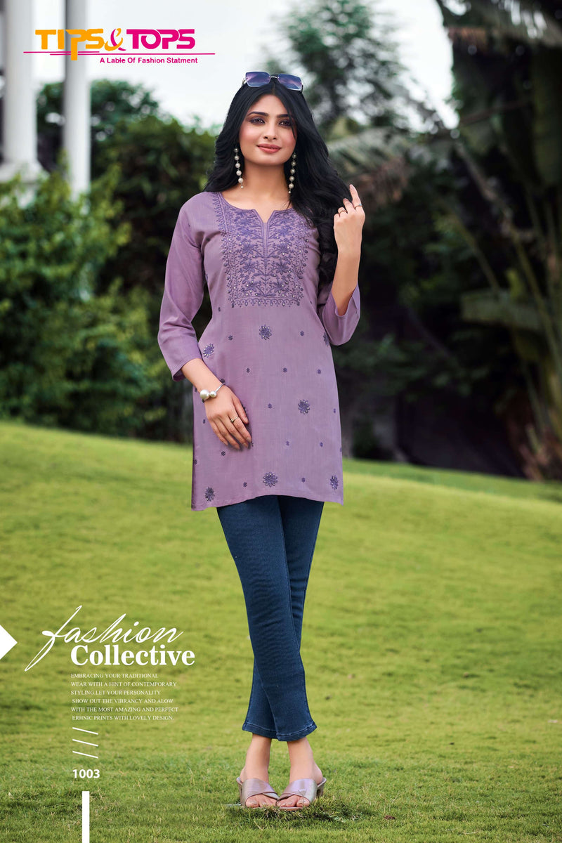 Tips And Tops Colors Vol 3 Rayon Digital Designer Combo Set Kurti