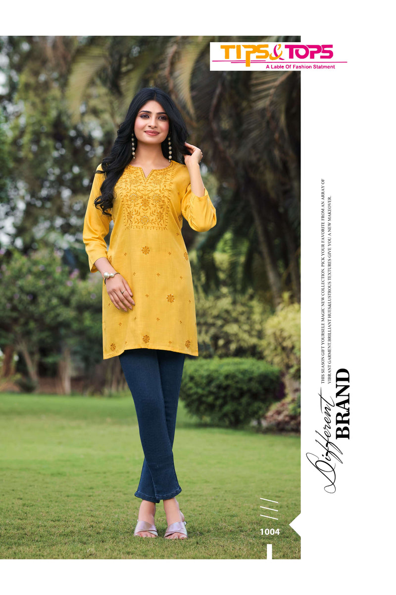 Tips And Tops Colors Vol 3 Rayon Digital Designer Combo Set Kurti