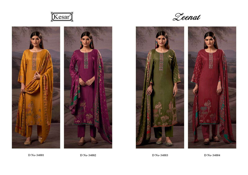 Kesar Karachi Prints Zeenat 34001 Pashmina Embroidered Work Salwar Suit