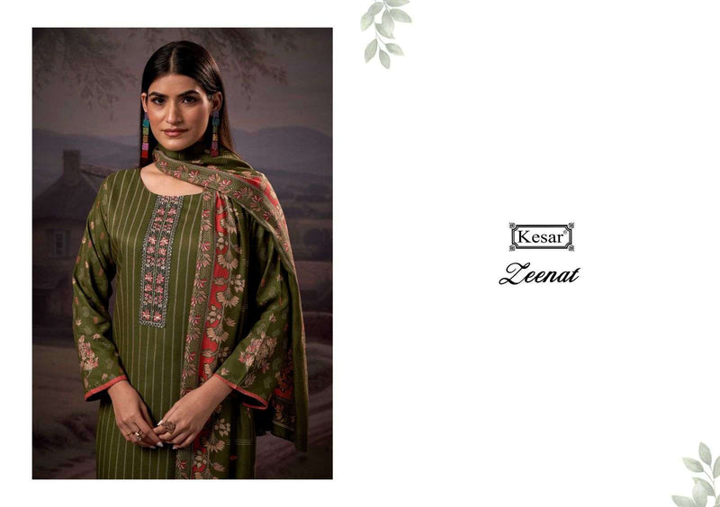 Kesar Karachi Prints Zeenat 34001 Pashmina Embroidered Work Salwar Suit