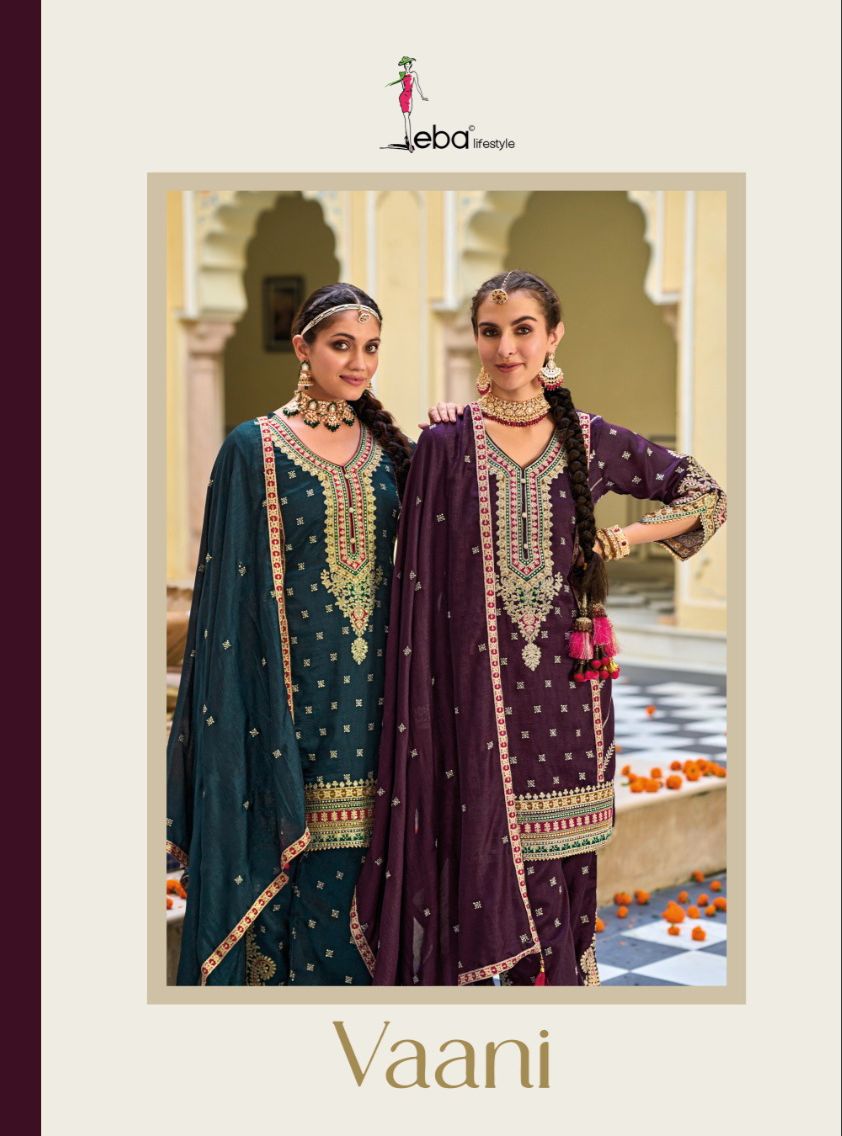 Eba Lifestyle Vaani Silk With Embroidery Work Designer Readymade Suit