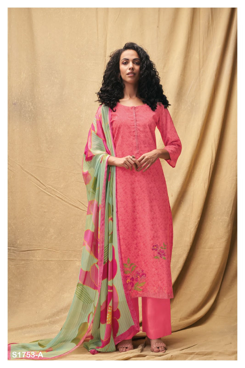 Ganga Veronica 1753 Cotton Printed With Fancy Embroidery Suits