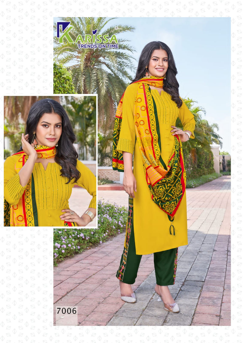 Karissa Vidisha Vol 7 Rayon Hand Embroidered Work Printed Kurti