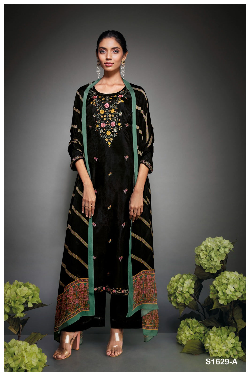 Ganga Vinaya 1629 Silk Embroidery Work Fancy Salwar Suit