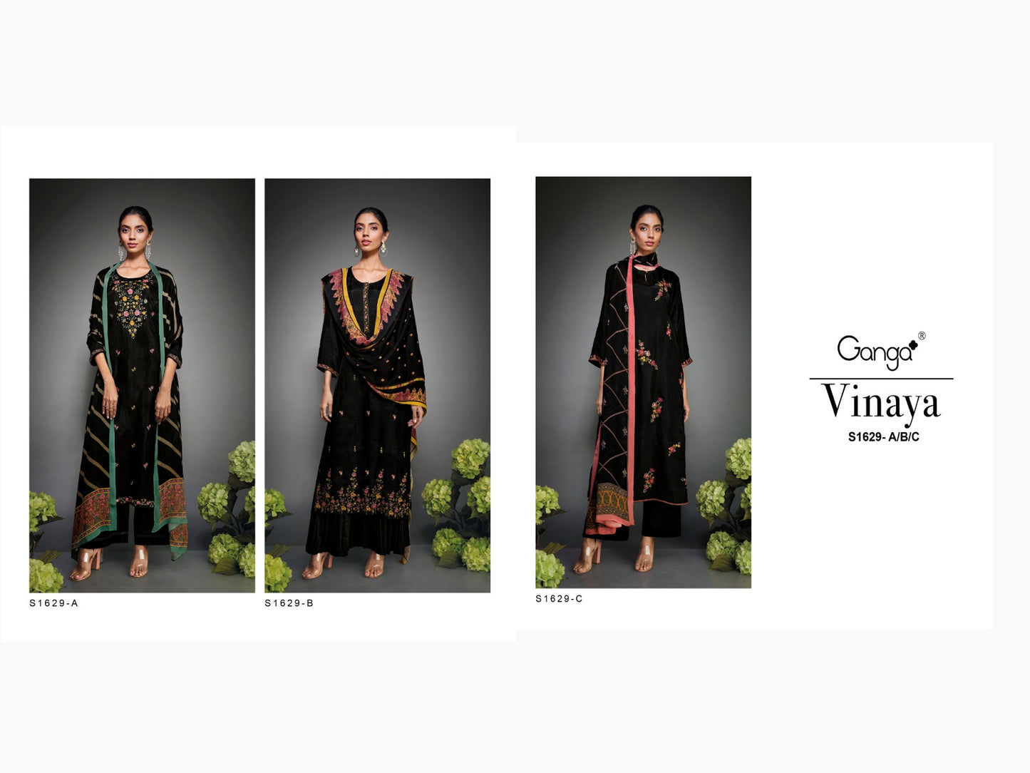 Ganga Vinaya 1629 Silk Embroidery Work Fancy Salwar Suit