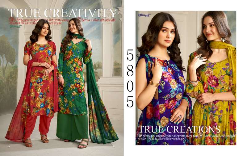 Vaishali 5800 Series Crepe Digital Printed With Heavy Designer Salwar Kameez