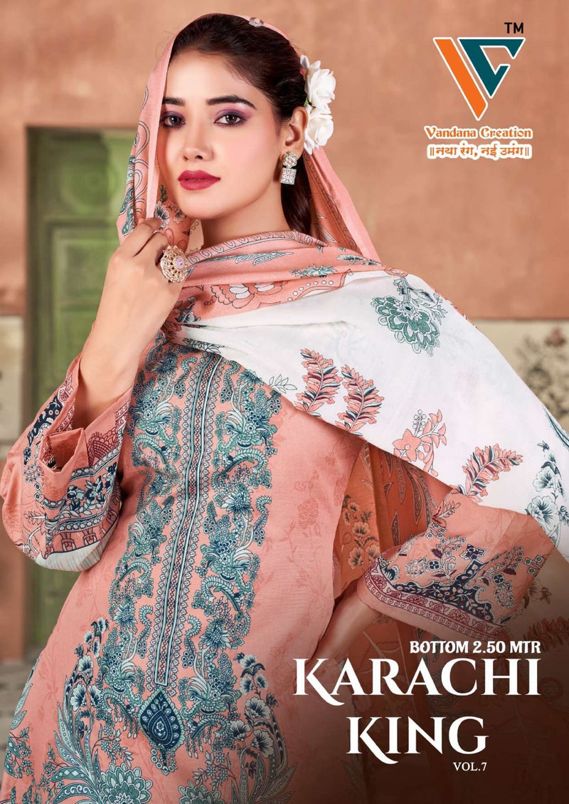 Vandana Creation Karachi King Vol 7 Cotton Digital Pirnt Casual Wear Suit