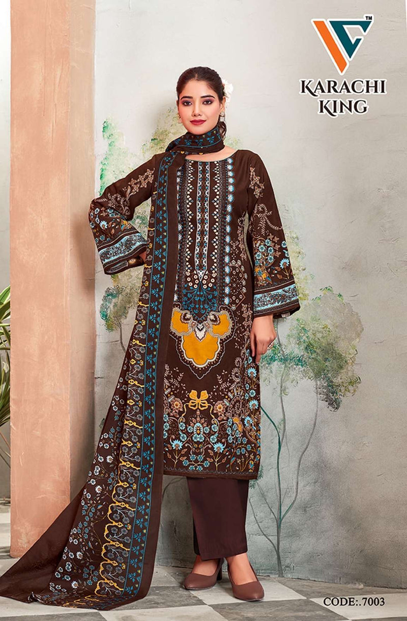 Vandana Creation Karachi King Vol 7 Cotton Digital Pirnt Casual Wear Suit