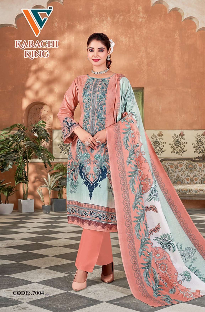 Vandana Creation Karachi King Vol 7 Cotton Digital Pirnt Casual Wear Suit