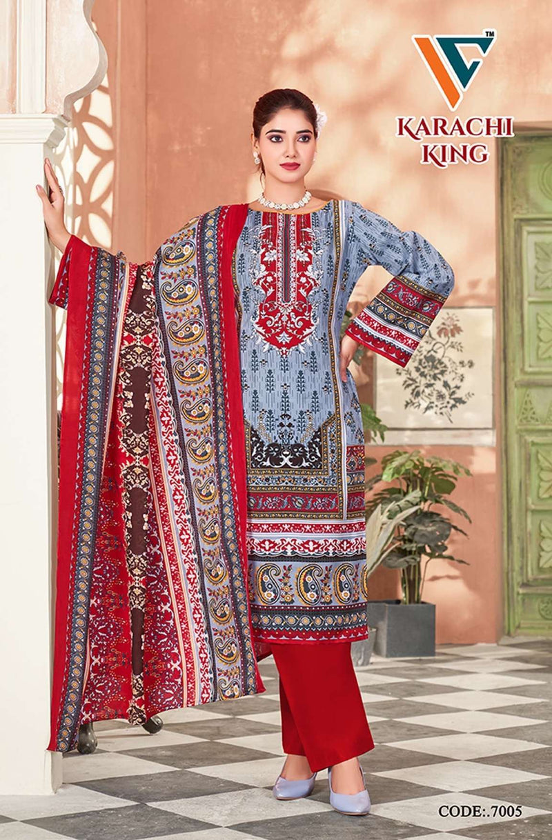 Vandana Creation Karachi King Vol 7 Cotton Digital Pirnt Casual Wear Suit