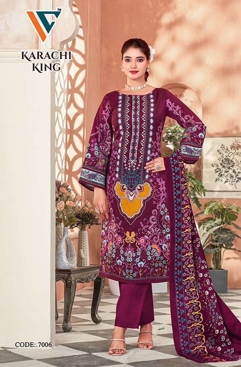 Vandana Creation Karachi King Vol 7 Cotton Digital Pirnt Casual Wear Suit