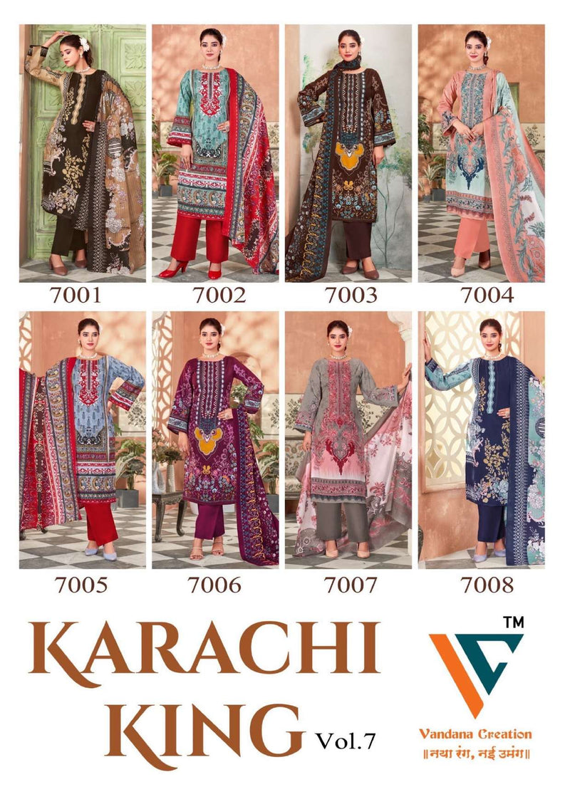 Vandana Creation Karachi King Vol 7 Cotton Digital Pirnt Casual Wear Suit