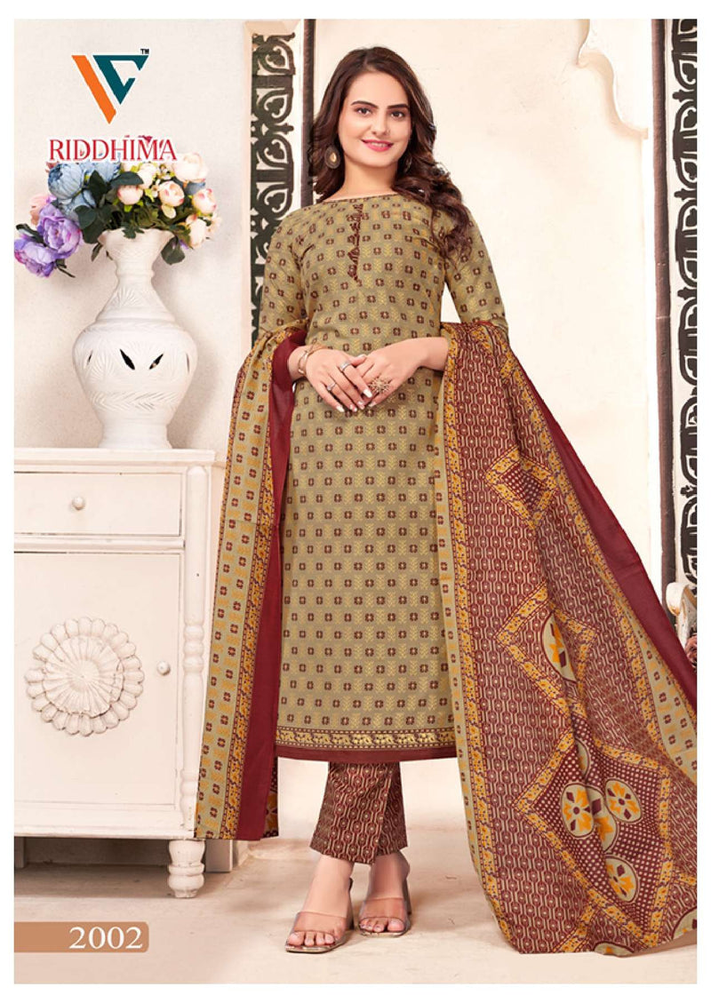 Vandana Creation Riddhima Vol 1 Foil Print Cotton Casual Wear Salwar Kameez