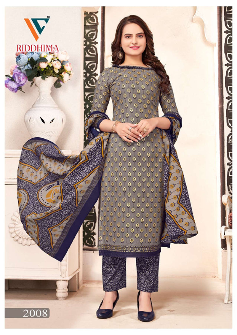 Vandana Creation Riddhima Vol 1 Foil Print Cotton Casual Wear Salwar Kameez