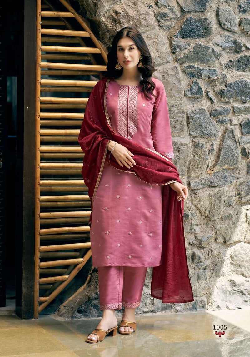 Vaniska Fiza Vol 1 Silk Fancy Embroidered Combo Set Kurti