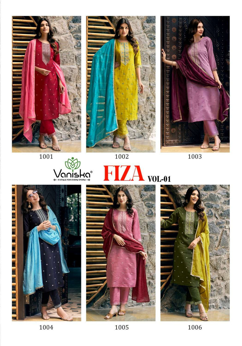 Vaniska Fiza Vol 1 Silk Fancy Embroidered Combo Set Kurti