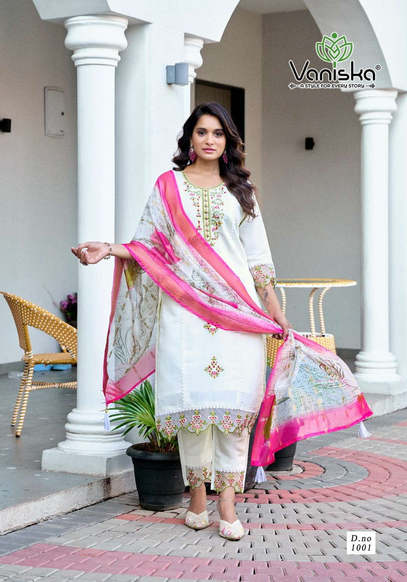 Vanshika Dastoor Vol 1 Roman Silk Cotton Fancy Designer Kurti