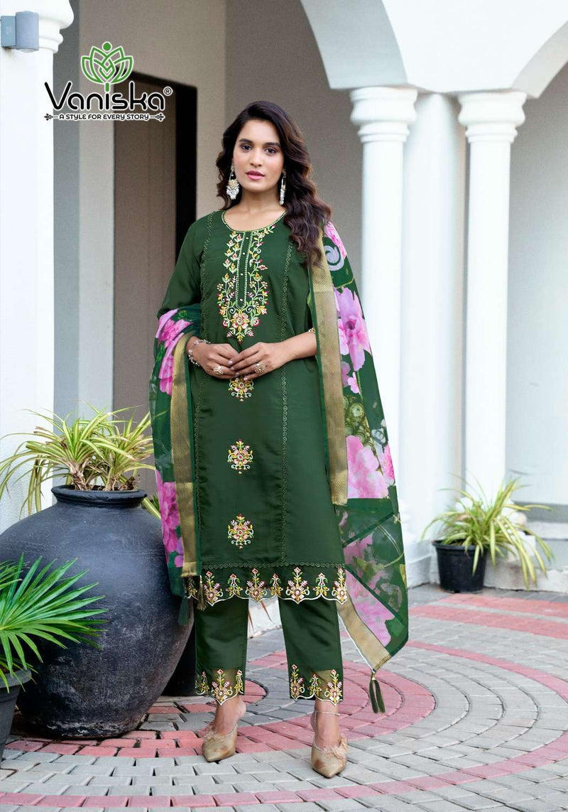 Vanshika Dastoor Vol 1 Roman Silk Cotton Fancy Designer Kurti