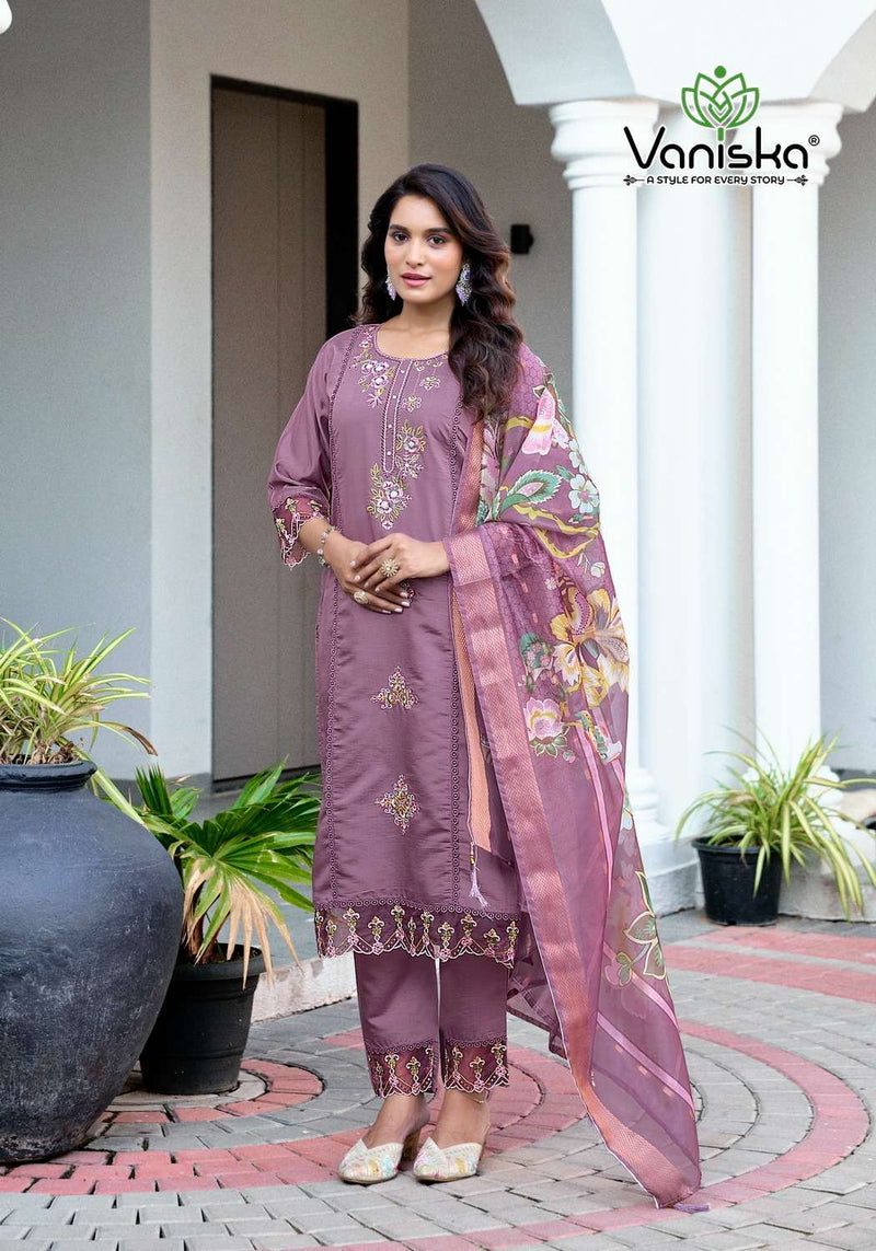 Vanshika Dastoor Vol 1 Roman Silk Cotton Fancy Designer Kurti