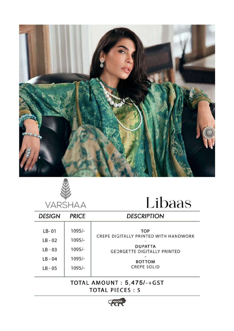 Varsha Libaas Crepe Digital Print Handwork Salwar Suit