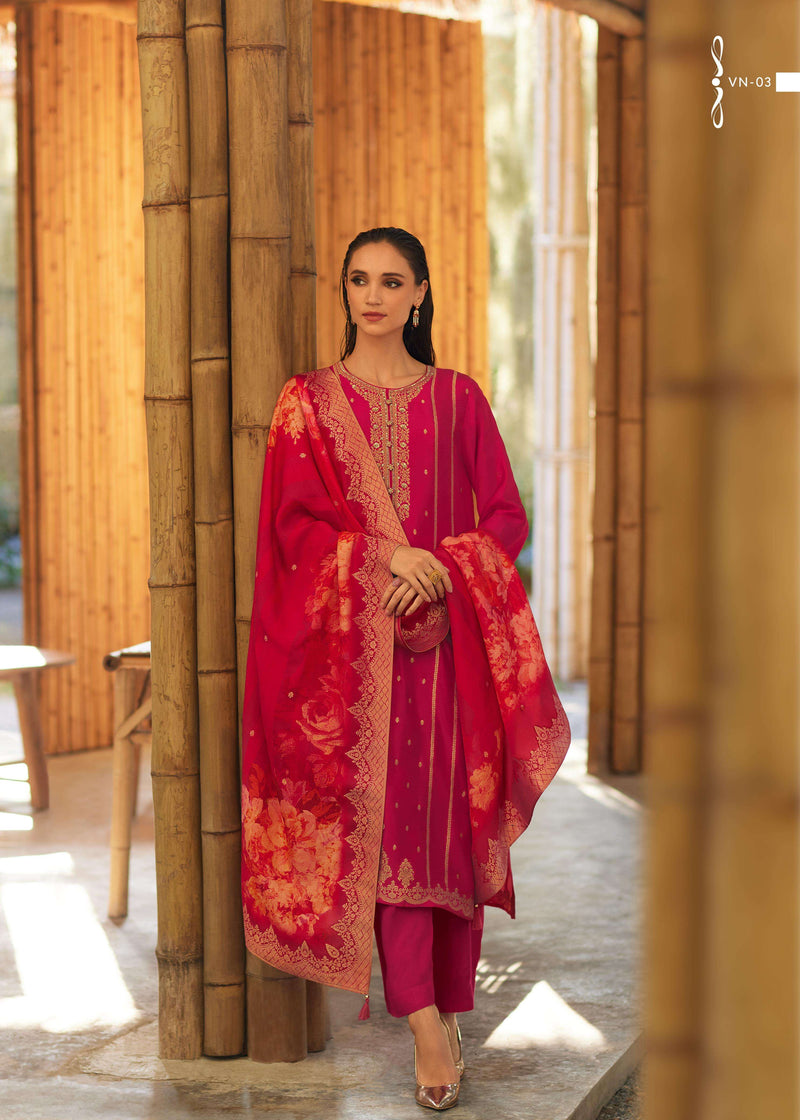 Varsha Vanya Pure Viscose Silk Handwork Designer Salwar Suit